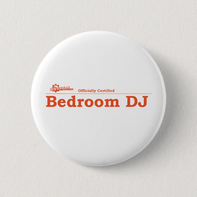 Bedroom DJ Certified 6 Cm Round Badge (Front)
