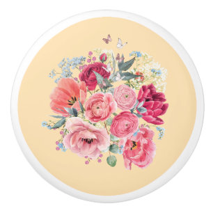 Bedroom Drawer Ceramic knob - Floral