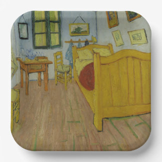  Bedroom in Arles, Oil Painting, Vincent Van Gogh Paper Plate
