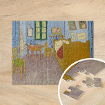 Bedroom in Arles | Vincent van Gogh Jigsaw Puzzle<br><div class="desc">Bedroom in Arles (1889) by Vincent van Gogh is a captivating depiction of the artist's simple bedroom in his house in Arles, France. The painting features bold, expressive colours and distorted perspectives, emphasizing the emotional intimacy of the space. The furniture and decor—such as the wooden bed, chairs, and framed artworks—are...</div>