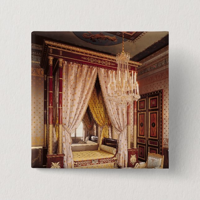 Bedroom of Queen Hortense de Beauharnais 15 Cm Square Badge (Front)