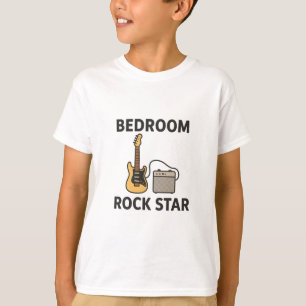 Bedroom Rock Star Guitar & Amp Design for Musician T-Shirt