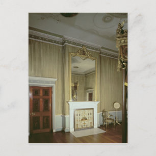 Bedroom with fireplace designed by Adam, c.1776 Postcard