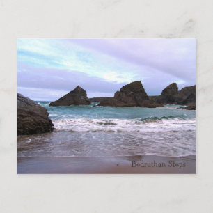 Bedruthan Steps Carnewas Cornwall England Postcard