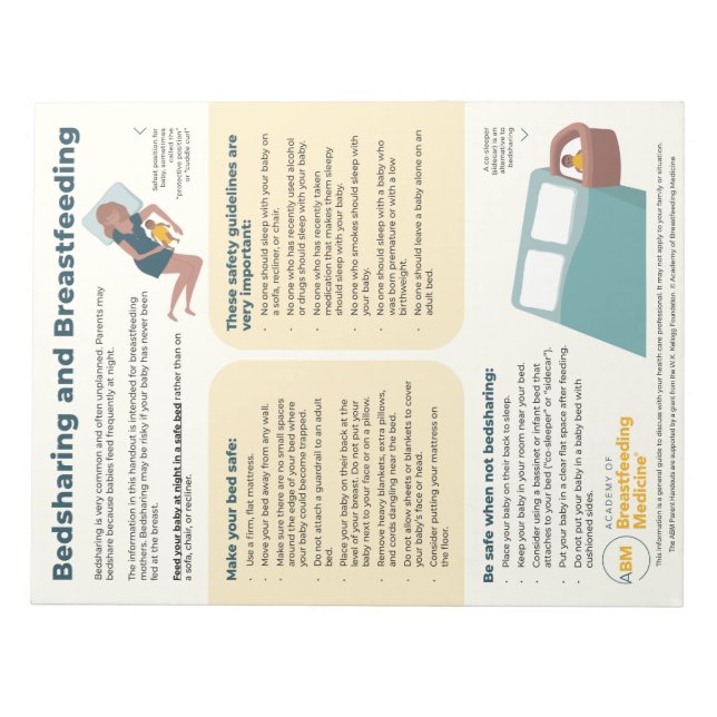 Bedsharing and Breastfeeding Tear-away (English)  Notepad (Front)