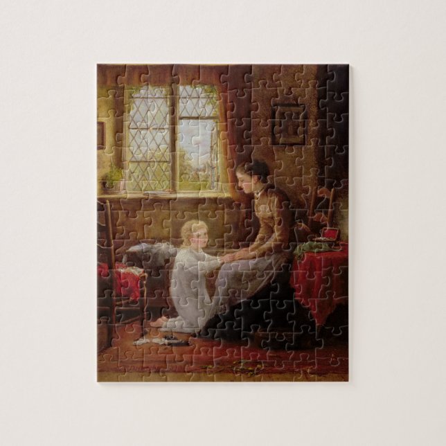 Bedtime, 1890 (oil on panel) jigsaw puzzle (Vertical)