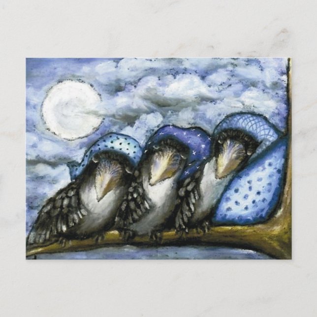 Bedtime crows by Tanya Bond Postcard (Front)