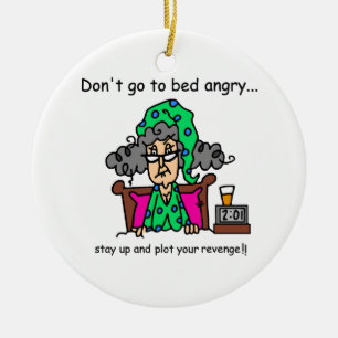 Bedtime Humour Ceramic Tree Decoration