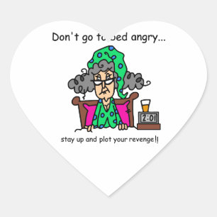 Bedtime Humour Heart Sticker