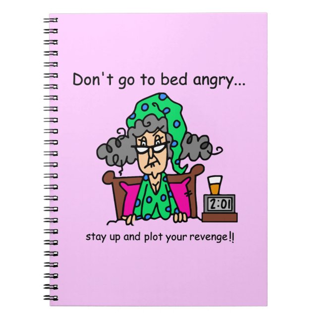 Bedtime Humour Spiral Notebook (Front)