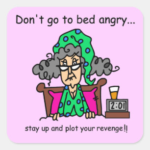 Bedtime Humour Square Sticker