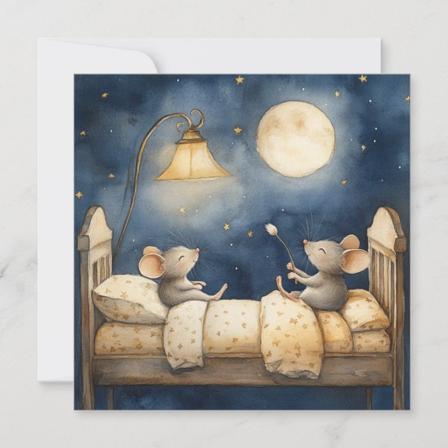Bedtime Mice Greeting Card (Front)