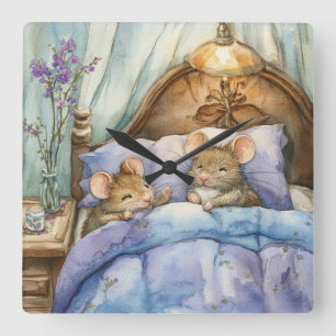 Bedtime Mice Wall Clock
