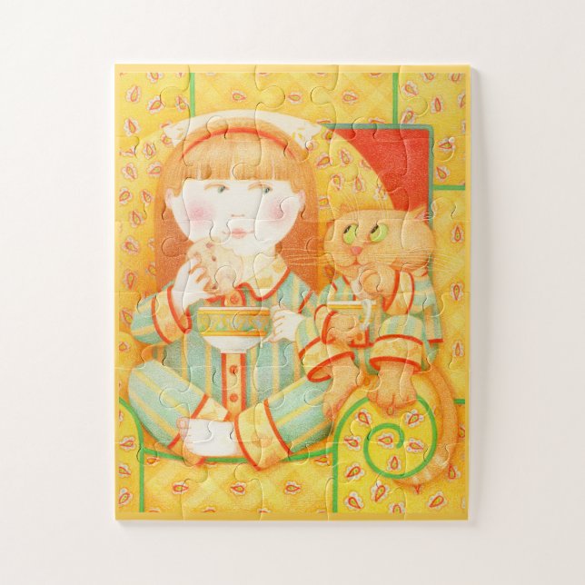 BEDTIME SNACK 11"X14" Big Pieces Puzzle (Vertical)