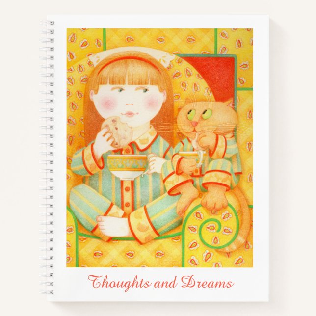 BEDTIME SNACK 8.5x11 Notebook - White (Front)