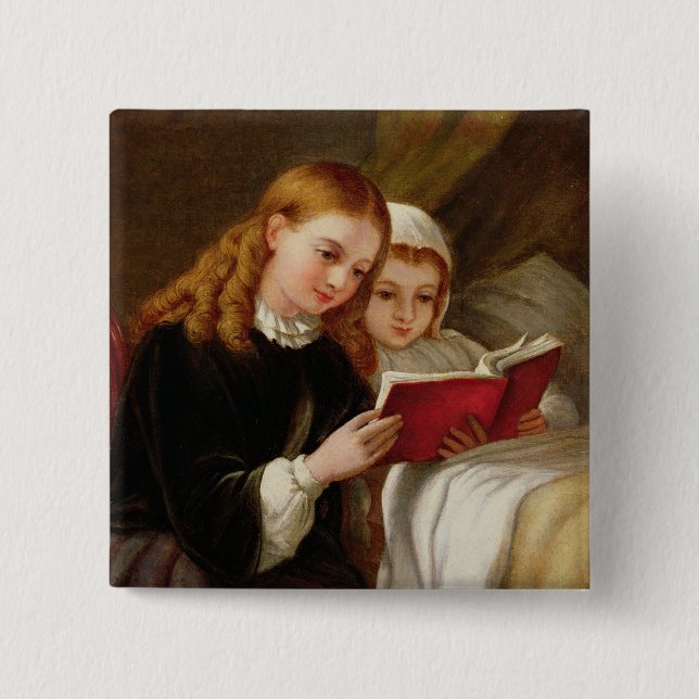 Bedtime Story 15 Cm Square Badge (Front)
