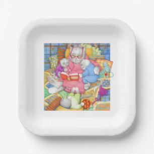 BEDTIME STORY 7" Square Paper Plates
