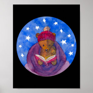Bedtime Story Bears Sticker  Poster