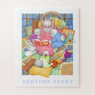 Bedtime Story Kitties 16 x 20 Big Pieces Puzzle