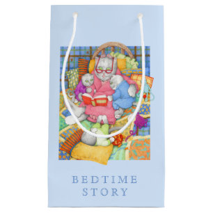 BEDTIME STORY Small Gift Bag - Blue