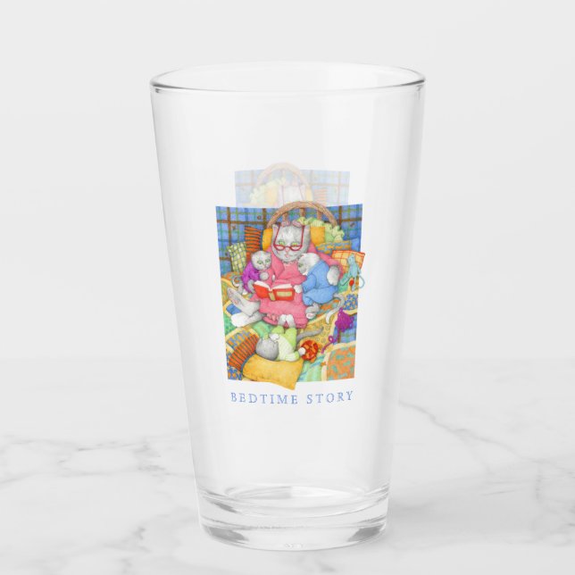 BEDTIME STORY Tall Drink Glass (Front)