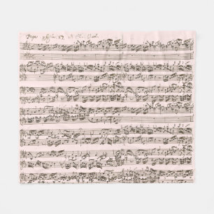 Bedtime with Bach Handwritten Classical Music Fleece Blanket