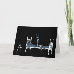 Bedtime X-Ray Skeleton Black Blue Card