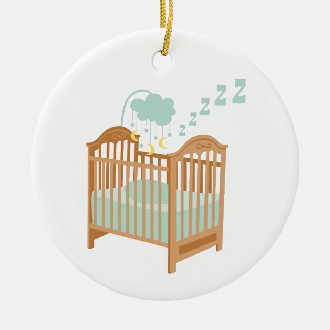 Bedtime Zzzzzz Ceramic Tree Decoration (Front)