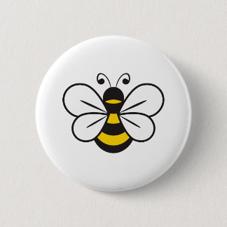 Bee 6 Cm Round Badge