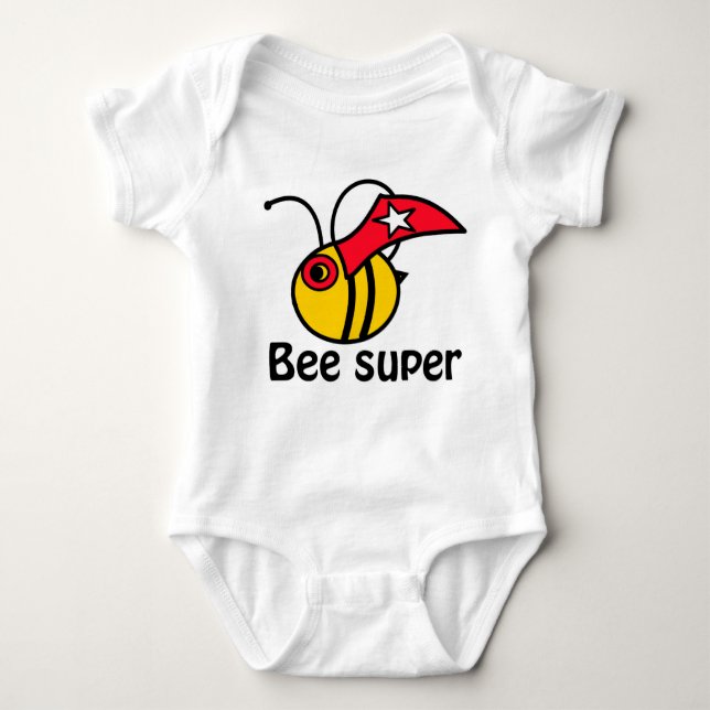 Bee a superhero! baby bodysuit (Front)
