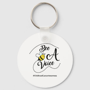 Bee A Voice Childhood Cancer Awareness  Key Ring