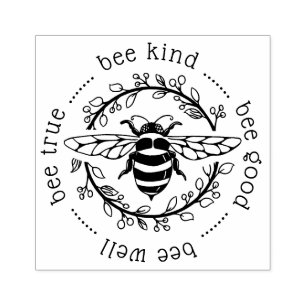 Bee Advice Rubber Stamp