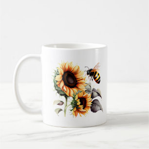 Bee Among Sunflowers Tee Coffee Mug