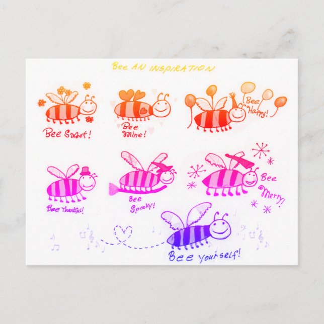 Bee An Inspiration Postcard (Front)