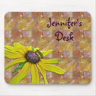 Bee and Black Eyed Susan Welcome Neighbour Mouse Pad