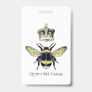 Bee and Crown Business ID Badge
