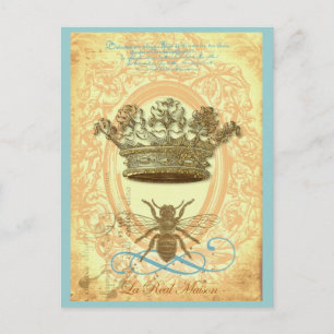 Bee and Crown Postcard