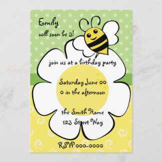 Bee and Daisy Invitation