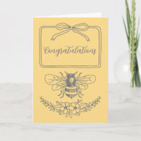Bee and Floral  "Grandma to bee" Congratulations