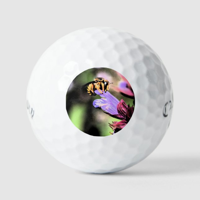 Bee and Flower css gbcna Golf Balls (Front)