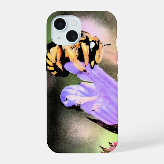 Bee and Flower iphcna iPhone 15 Case (Back)