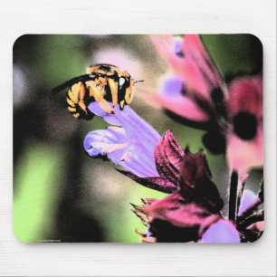 Bee and Flower mpcnm Mouse Pad