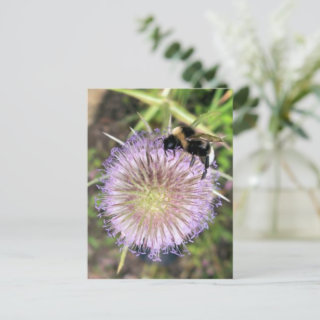 BEE AND FLOWER POSTCARD (Standing Front)