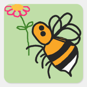 Bee And Flower Stickers 20 per sheet