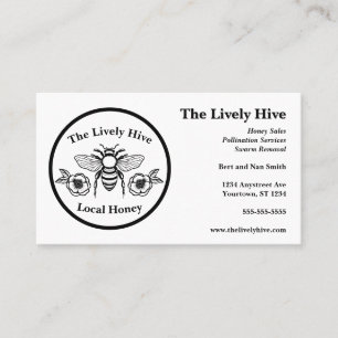 Bee and Flowers Beekeeping Honey Sales Apiary Business Card
