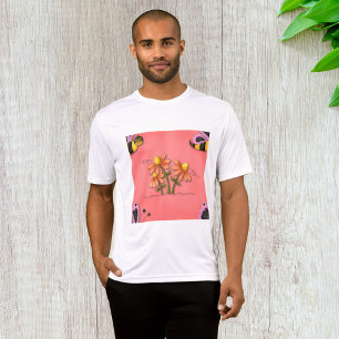 Bee And Flowers Mens Active T-Shirt