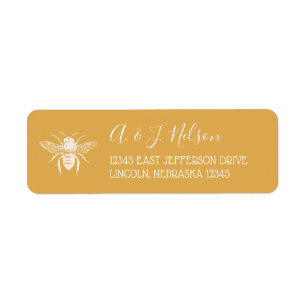 Bee and Golden Honeycomb Pattern 2