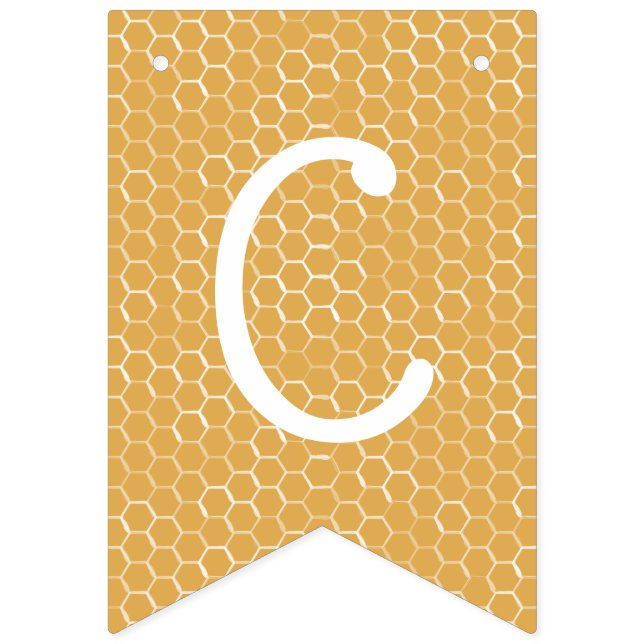 Bee and Honeycomb Congratulations Bunting (First Flag)