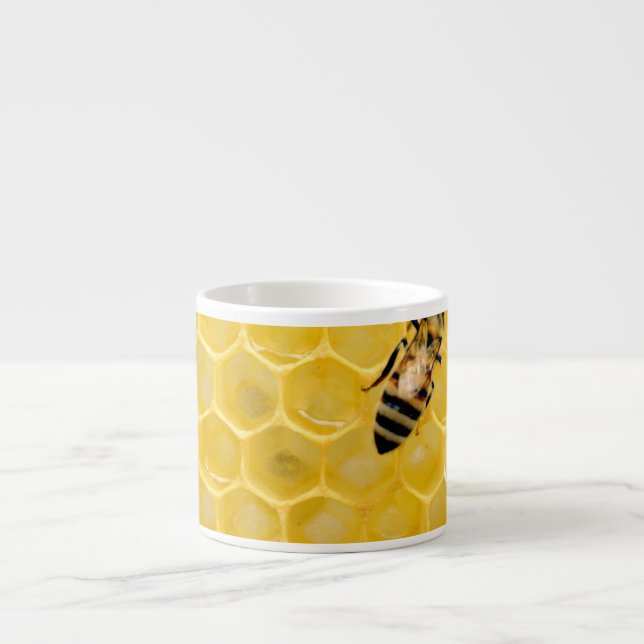 bee and honeycomb espresso cup (Front)
