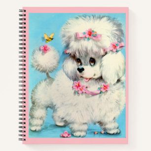 bee and poodle puppy notebook